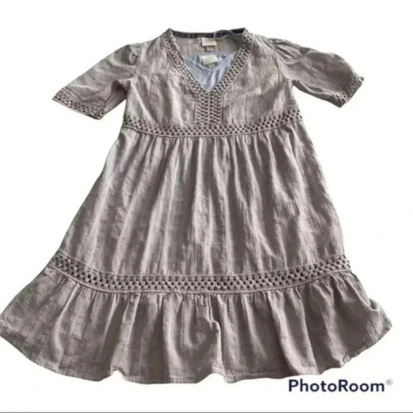 Knox Rose  lavender peasant boho Embroidered Cotton Polyester dress size… - Picture 1 of 14